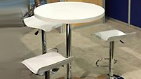 Exhibit Bistro Set Adjustable Table and Stools